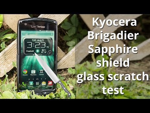 Kyocera Brigadier sapphire shield glass scratch test - UCwPRdjbrlqTjWOl7ig9JLHg