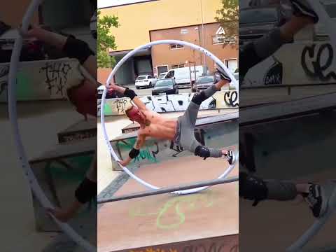 Man Rolls Down Ramp on Cyr Wheel | People Are Awesome - UCIJ0lLcABPdYGp7pRMGccAQ