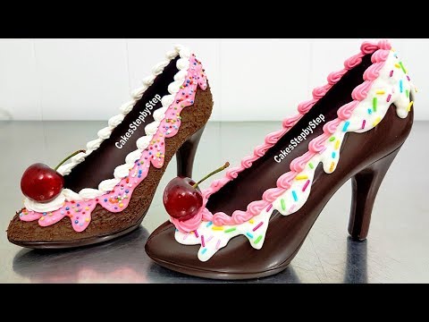 How To Make a CHOCOLATE HIGH HEEL SHOE  / Tempered Chocolate & Royal Icing by Cakes StepbyStep - UCjA7GKp_yxbtw896DCpLHmQ