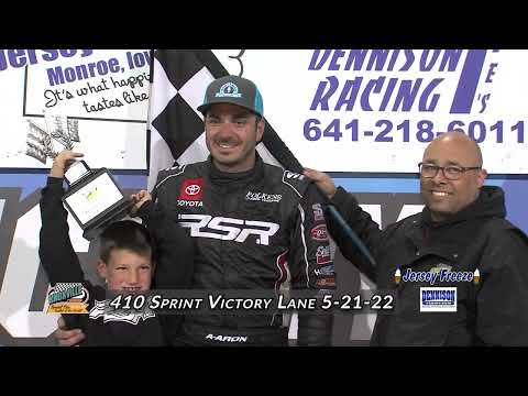 Knoxville Raceway 410 Victory Lane / Aaron Reutzel / May 21, 2022 - dirt track racing video image