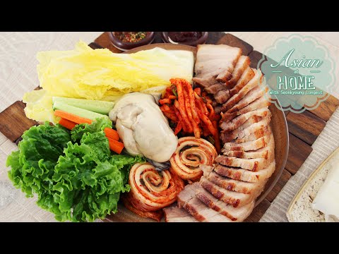 Bossam : Korean Boiled Pork Wrap : Bo Ssam Recipe 보쌈 만들기 - UCIvA9ZGeoR6CH2e0DZtvxzw