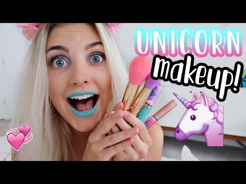 FULL FACE OF UNICORN MAKEUP! Trying New Makeup! - UCxjZe0qTFXh6jGm54LFWEDw