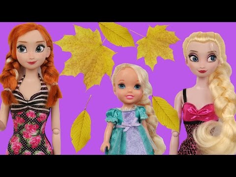 Playing in the LEAVES! Elsa and Anna toddlers have fun jumping in the leaves! - UCQ00zWTLrgRQJUb8MHQg21A