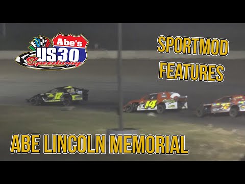Abe Lincoln Memorial | Sportmod Features | US 30 Speedway | 9-18-2021 - dirt track racing video image