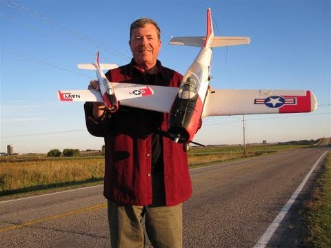 Parkzone Micro T-28 Trojan test with 500 mAh Lipo & Night Flying. - UCvPYY0HFGNha0BEY9up4xXw