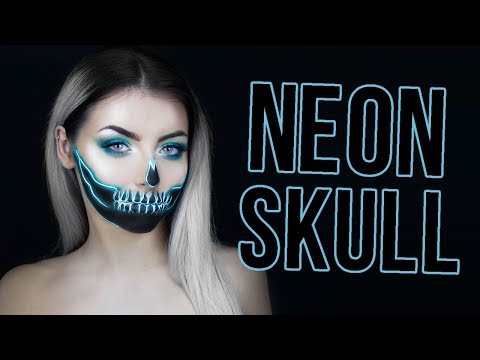 EASY NEON HALF SKULL DRUGSTORE HALLOWEEN MAKEUP TUTORIAL (JAMES CHARLES INSPIRED) ad - UCeOYFSJpQT27y3V6faZNC2g