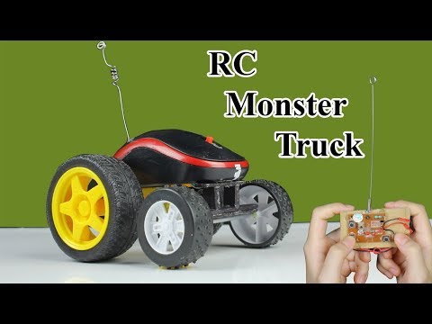 How To Make RC Monster Truck from Computer Mouse and Motor DC  - Diy Toy Car With Mr H2 - UCR3xusmlQ7Ljz8R7AB0umZw