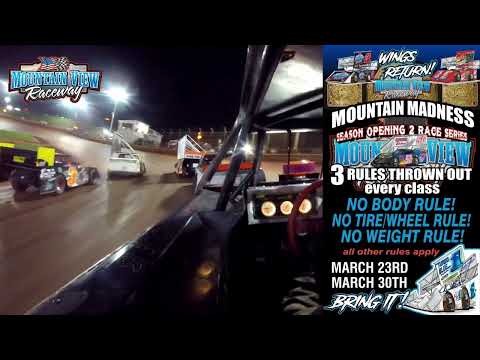 Win Cheaters Race #6X Bobby Davenport - Street Stock - 3-23-24 Mountain View Raceway - In-Car Camera - dirt track racing video image