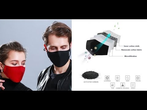 Cotton PM2.5 Black mouth Mask anti dust mask Activated carbon filter Windproof Mouth muffle