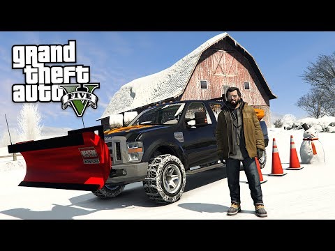 GTA 5 Real Life Mod #55 - DRIVING A SNOW PLOW TRUCK!! (GTA 5 Mods) - UC2wKfjlioOCLP4xQMOWNcgg