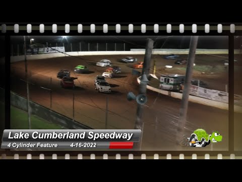 Lake Cumberland Speedway - 4 Cylinder feature - 4/16/2022 - dirt track racing video image