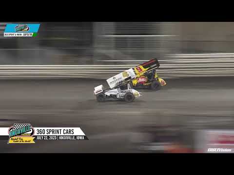 Knoxville Raceway 360 Highlights / July 22, 2023 - dirt track racing video image