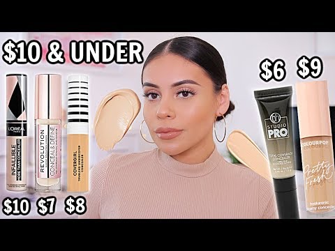 TOP 5 DRUGSTORE CONCEALERS: YOU HAVE TO TRY THESE! *long wearing + great coverage* - UCqTR5f7YkGro3cPv23SqcqQ