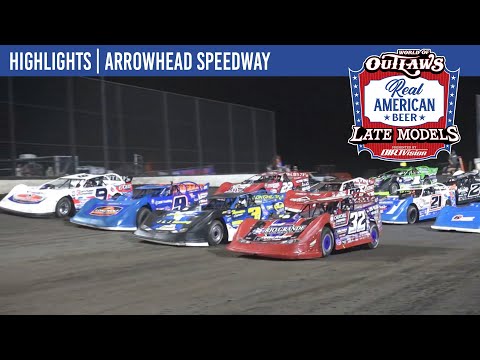World of Outlaws Real American Beer Late Models | Arrowhead Speedway | August 23, 2025 | HIGHLIGHTS - dirt track racing video image