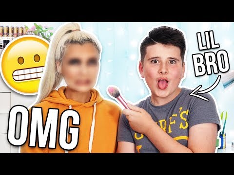 MY LITTLE BROTHER DOES MY MAKEUP! *DISASTER*  - UCBKFH7bU2ebvO68FtuGjyyw