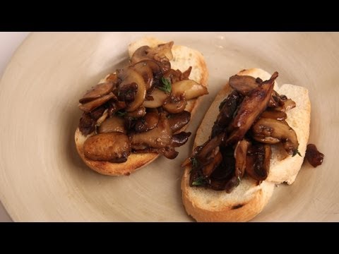 Mushroom Bruschetta Recipe - by Laura Vitale - Laura in the Kitchen Episode 289 - UCNbngWUqL2eqRw12yAwcICg