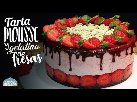 Tarta de mousse, gelatina y chocolate SIN HORNO, receta súper deliciosa. Loli Dominguez - UC5ONfXPjWgqElh0NZaRJ1tg