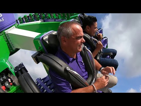 GoPro View: KSAT's RJ Marquez takes on new Joker pendulum ride at Six Flags Fiesta Texas