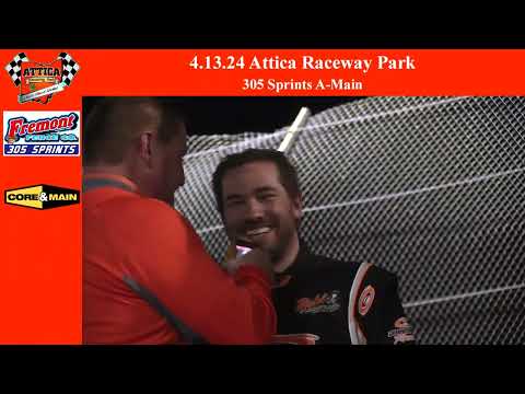 4.13.24 Attica Raceway Park 305 Sprints A-Main - dirt track racing video image