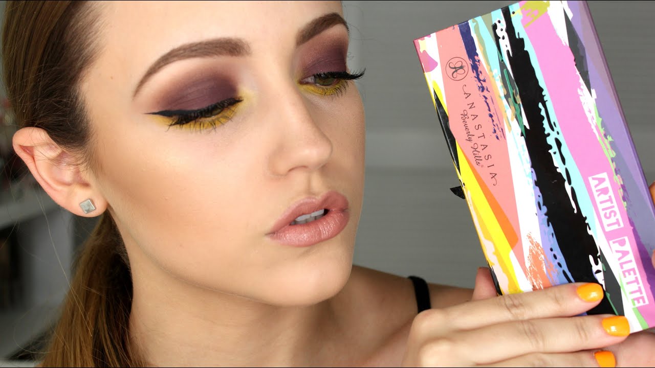 Purple Yellow Makeup Tutorial Anastasia Artist Palette