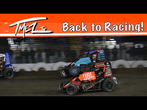 Creek County Speedway POWRI Midgets - dirt track racing video image