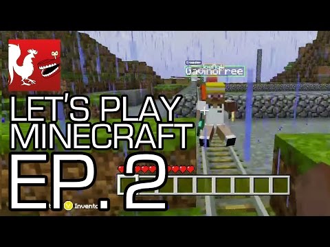 Let's Play Minecraft - Episode 2 - On a Rail! | Rooster Teeth - UCzH3iADRIq1IJlIXjfNgTpA