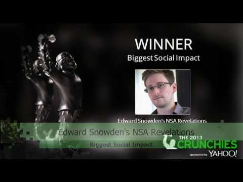 Edward Snowden: Biggest Social Impact | Crunchies 2013 - UCCjyq_K1Xwfg8Lndy7lKMpA