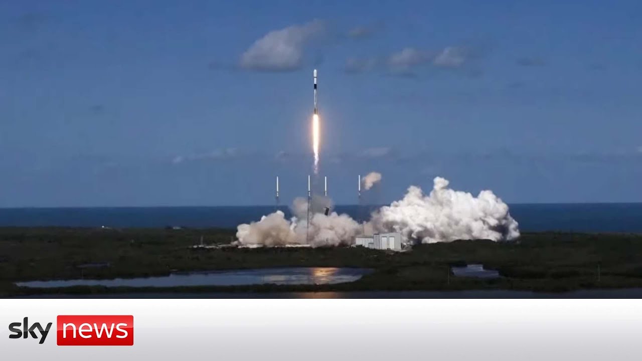Space X launches satellites into low-Earth orbit