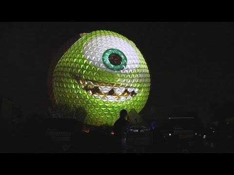 Spaceship Mike Wazowski takes over Spaceship Earth at Epcot - Walt Disney World - UCFpI4b_m-449cePVasc2_8g
