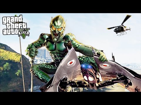 SPIDERMAN'S "GREEN GOBLIN" MOD w/ GOBLIN SLIDER & WEAPONS!! (GTA 5 Mods) - UCrkfdiZ4pF3f5waQaJtjXew