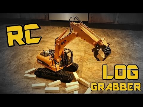 Big RC Construction Log Grabber - SUPER REALISTIC - 1/12 Scale Alloy HUINA 1570 - TheRcSaylors - UCYWhRC3xtD_acDIZdr53huA