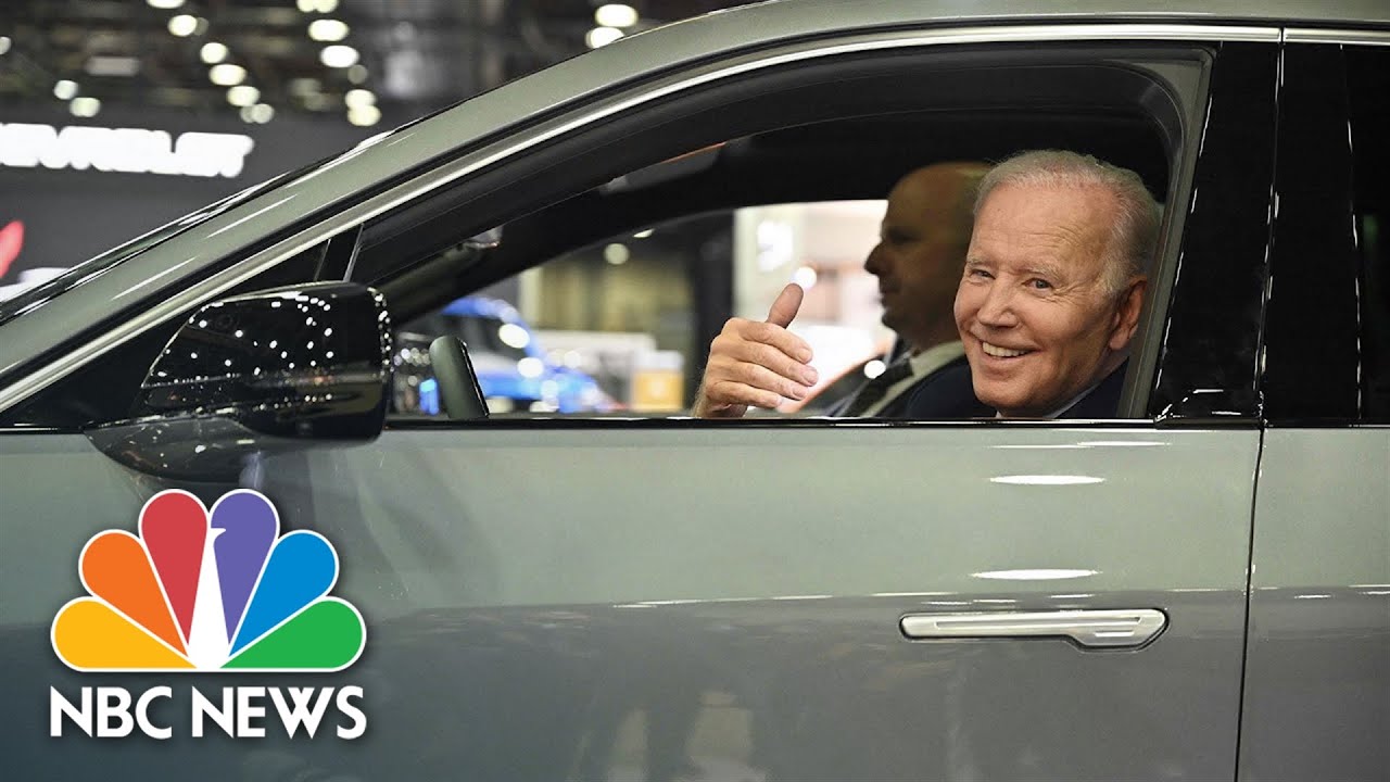 Biden Drives Electric Car At Detroit Auto Show