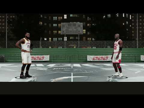 NBA 1-on-1 Michael Jordan vs Lebron James •  Blacktop Simulation video clip