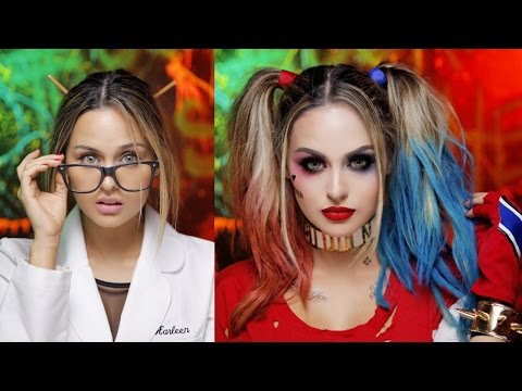 Harley Quinn Suicide Squad Glam Makeup Tutorial - UCXTAdFsBmxNK3_c8MUvSviQ