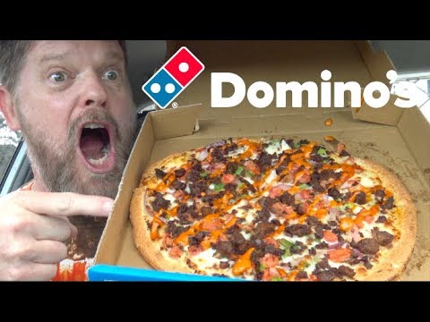 Domino’s New Plant Based Taco Fiesta Pizza Mukbang