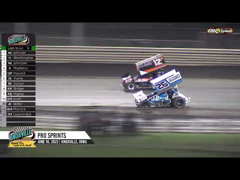 Knoxville Raceway Pro Sprints Highlights / June 10, 2022 - dirt track racing video image