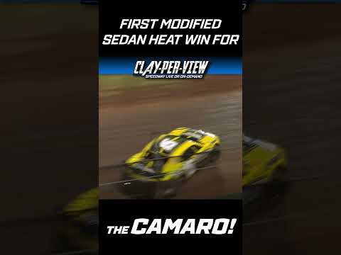 CPV SHORTS | Camaro Wins First Modified Sedan Heat Race #speedway #camaro #speedwaysedans - dirt track racing video image