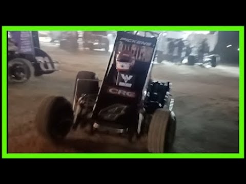 Hectic Pit Action Long Take USAC National Midget Madness Merced Speedway - dirt track racing video image