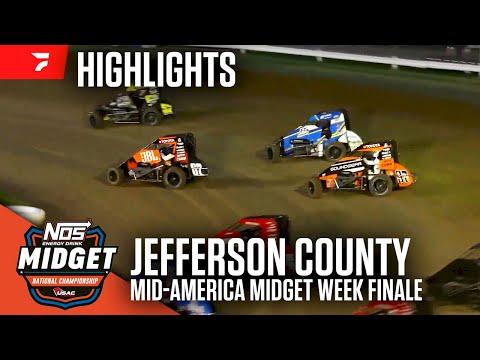 𝑯𝑰𝑮𝑯𝑳𝑰𝑮𝑯𝑻𝑺: July 12, 2025 | USAC NOS Energy Drink National Midgets | Jefferson County Speedway - dirt track racing video image
