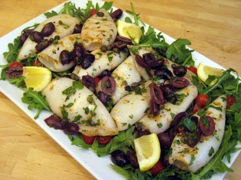 How to Make Grilled Calamari - Italian Style by Laura Vitale Episode 50 'Laura in the Kitchen' - UCNbngWUqL2eqRw12yAwcICg