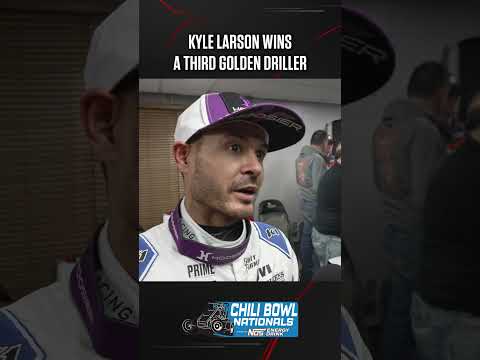 🏆 Kyle Larson had zero nerves on his way to his third #ChiliBowl Golden Driller - dirt track racing video image