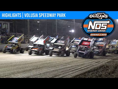 World of Outlaws NOS Energy Drink Sprint Cars Volusia Speedway Park, February 10, 2022 | HIGHLIGHTS - dirt track racing video image