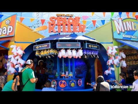 [HD]  Tour of Super Silly Fun Land Carnival Games - Despicable Me Land - Universal Studios Hollywood - UCbDGvfJHf0r_WjS9voB8POA