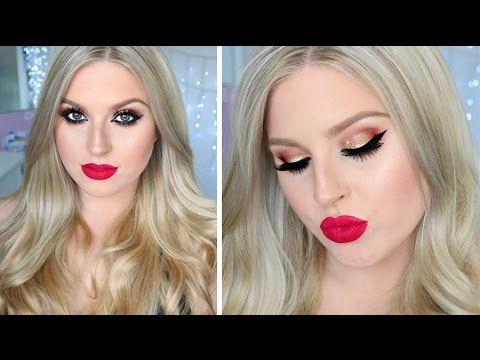 Bombshell Hair & Makeup Tutorial ♡ Christmas Holiday Themed! - UCMpOz2KEfkSdd5JeIJh_fxw