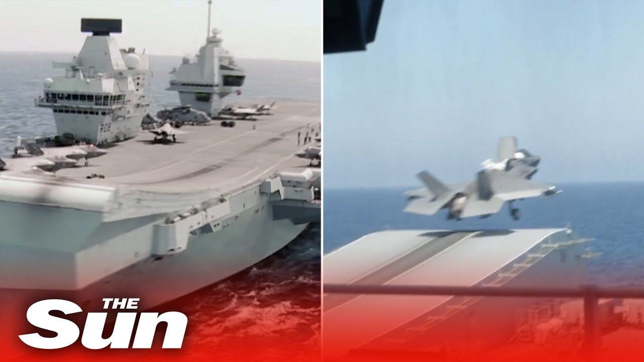 Russian fighter bombers ‘buzz’ warship HMS Queen Elizabeth as crew scramble stealth jets