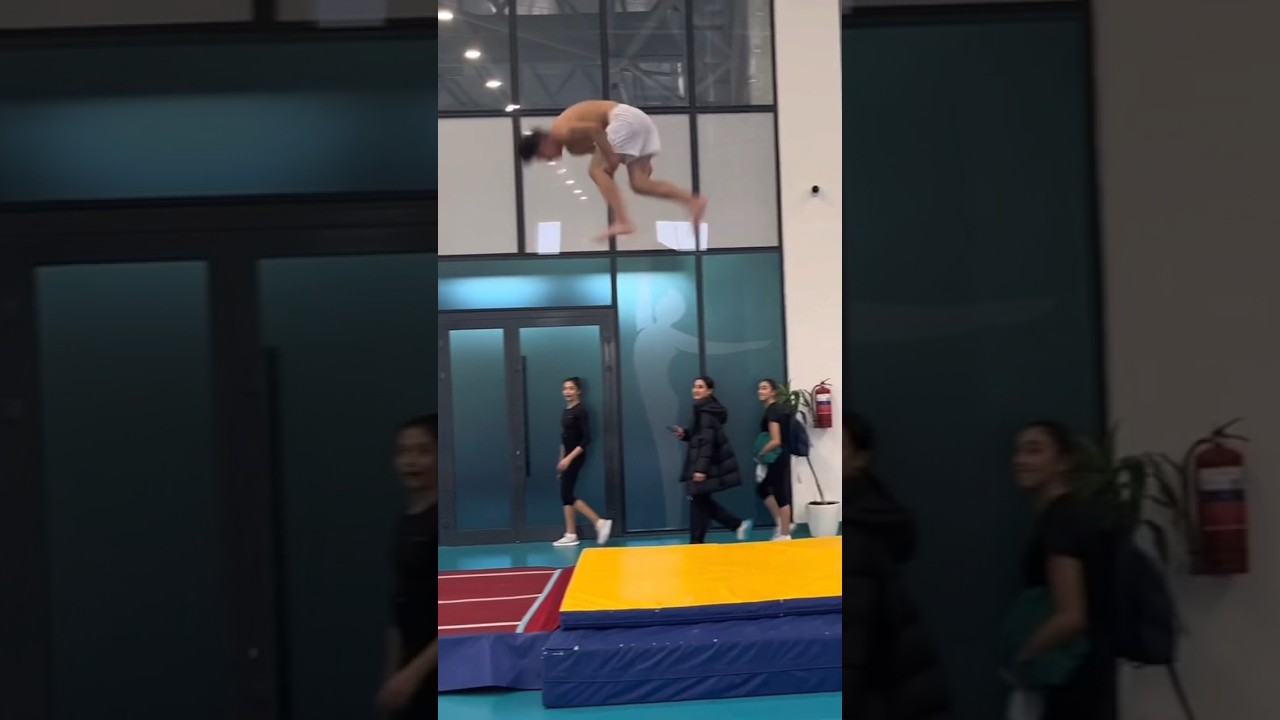 This athlete defies gravity with breathtaking flips. 🤯#LetsMove #OlympicDay 📹: @aliev1st