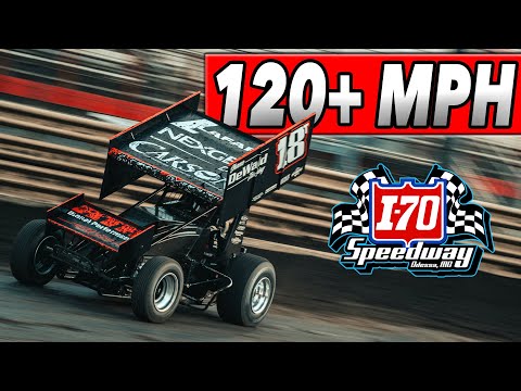 120+ MPH Sprint Car Action At I-70 Motorsports Park! - dirt track racing video image