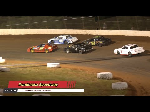 Ponderosa Speedway - Hobby Stock Feature - 5/31/2024 - dirt track racing video image