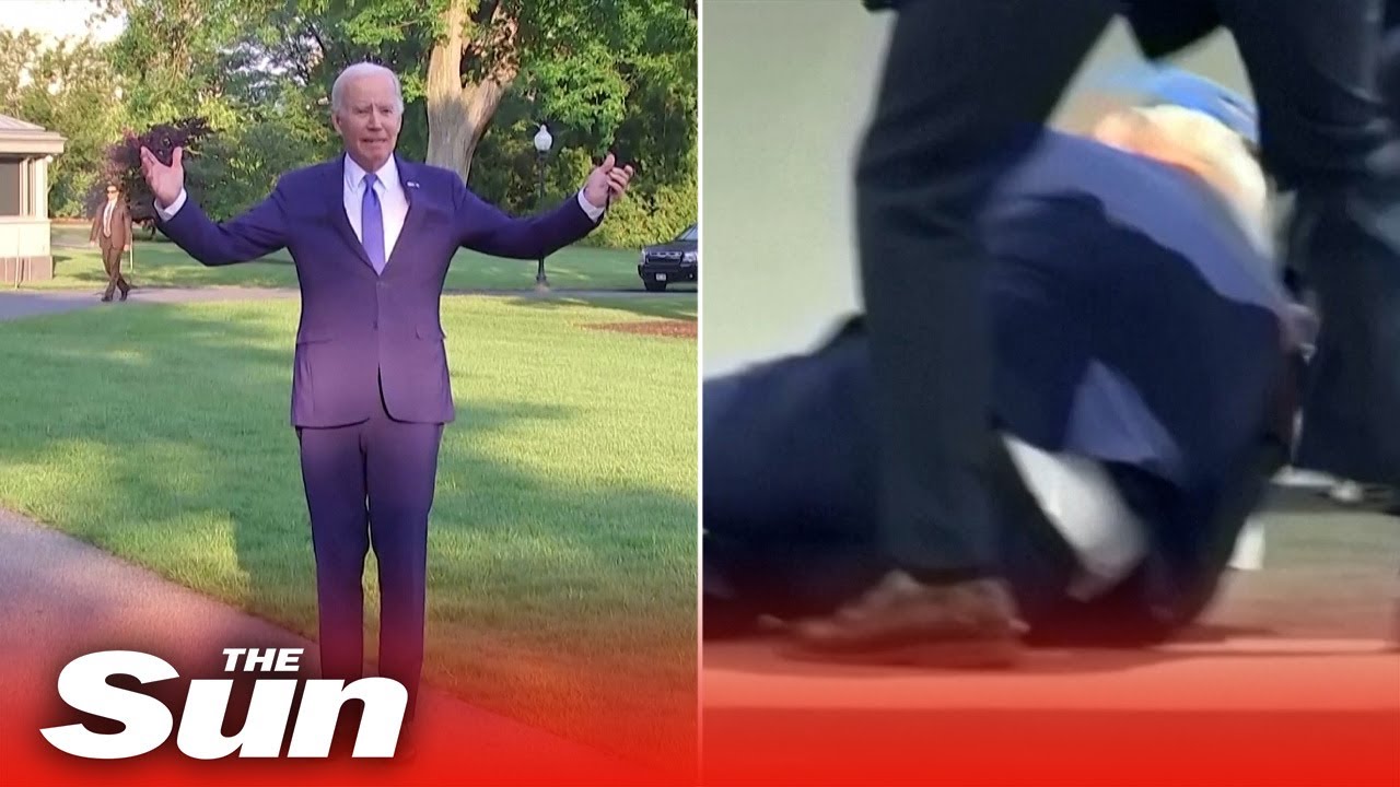 ‘I got sandbagged’: Biden jokes after tripping over during graduation ceremony