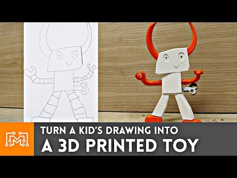 Turning a drawing into a toy using 3d printing! - UC6x7GwJxuoABSosgVXDYtTw